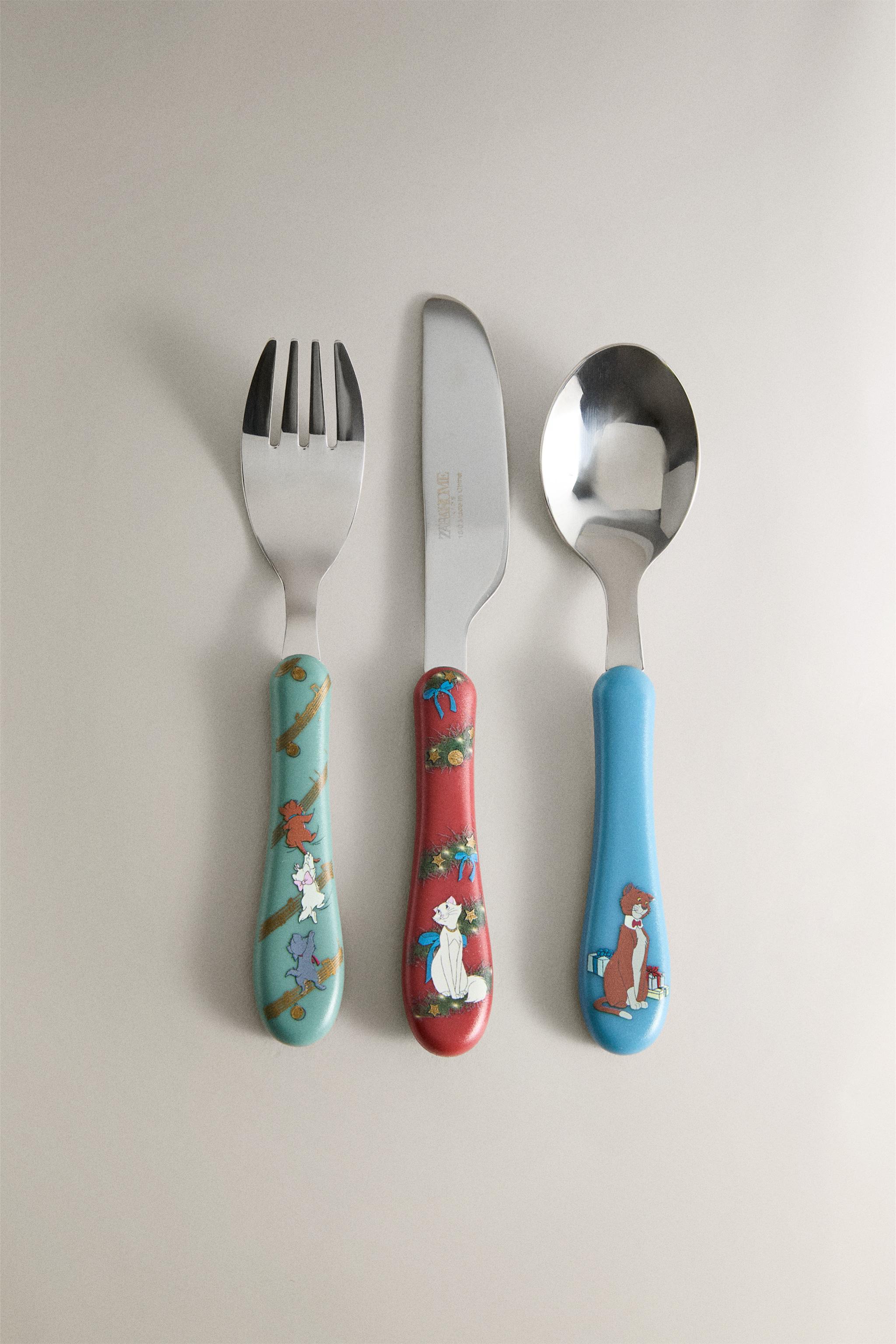 CHILDREN'S CHRISTMAS FLATWARE SET THE ARISTOCATS ©DISNEY